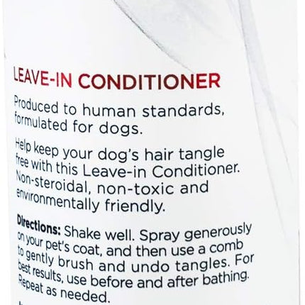 Lillian Ruff Leave-in Dog Conditioner & Detangler Spray - pH Balanced After-Bath No Rinse Dog Conditioning Spray - Silky Shine Spray for Dry Skin, Itch Relief, Detangling & Dematting (8oz/Brush)
