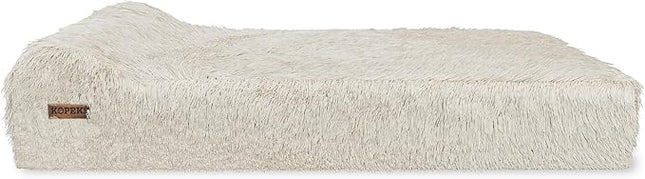 KOPEKS Dog Bed Chew Proof Replacement Cover Memory Foam Beds - Extra Large (Jumbo Size) - Fluffy Brown