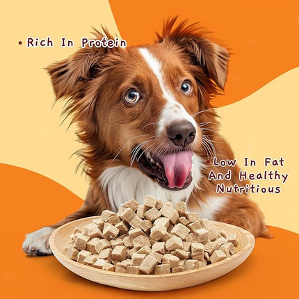 Jungle Calling Freeze Dried Duck Dog & Cat Treats - High Protein, Low Fat, Made with a Single Ingredient - Perfect for Training and Snacking, 2.8 oz (Duck Cube)