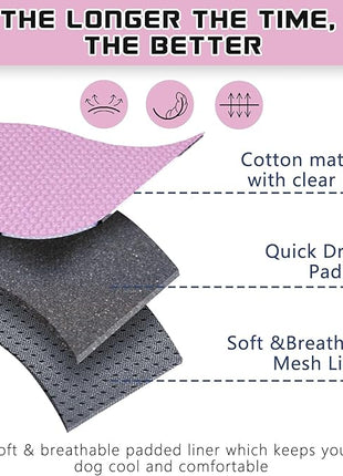 BUMBIN Tactical Dog Harness for Large Dogs No Pull, Famous TIK Tok No Pull Puppy Harness, Fit Smart Reflective Pet Walking Harness for Training, Adjustable Dog Vest Harness with Handle Pink L