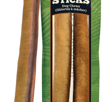 Redbarn Pet Products All-Natural 12" Large Bully Sticks for Dogs - Premium Grain-Free & Rawhide-Free Single Ingredient Long Lasting Low Odor Dental Treat for Chewers - 2 Count