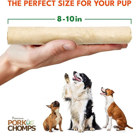 Pork Chomps Baked Pork Skin Dog Chew, 8-inch Roll, 1 Count