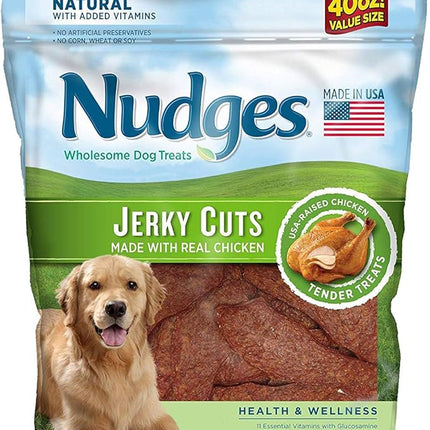 Nudges Natural Jerky Cut Dog Treats, Chicken Flavored, 40 oz.