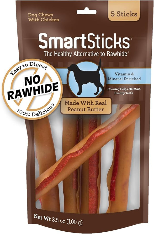 SmartBones SmartSticks, Treat Your Dog to a Rawhide-Free Chew Made with Real Meat and Vegetables (Pack of 4)