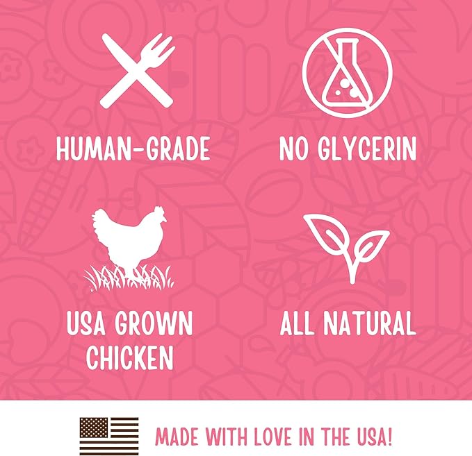 Full Moon Chicken Strips Healthy All Natural Dog Treats Human Grade Made in USA Grain Free, 1.5 Pound (Pack of 2)