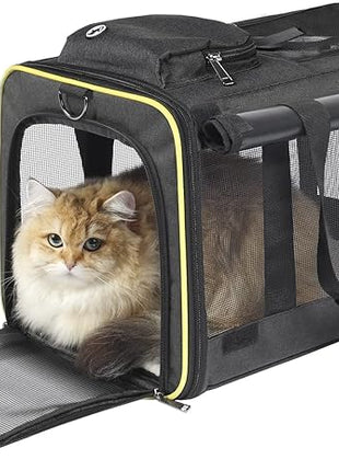 Cat Carriers for Large Cats 20 lbs+ Soft Pet Carrier for Small Dog/Durable 2 Kitty Travel Bag/Medium Big Cats Puppy 15 Pounds/Softside Cat Carrier Large