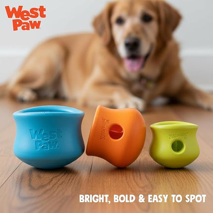 WEST PAW Toppl Durable Dog Treat Puzzle Toy for Large Dogs- Engaging Interactive Chew Toy for Mental Stimulation, Slow Feeding- One and Quarter Cup Capacity - Clover Green, XL