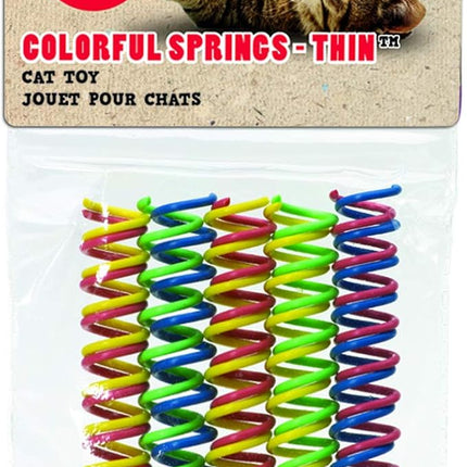 SPOT Colorful Springs Cat Toys – 3" Bouncy Coils for Indoor Cats & Kittens to Swat, Chase & Bite, Safe Lightweight Plastic, Interactive Enrichment Toys, 10-Pack Multi-Color