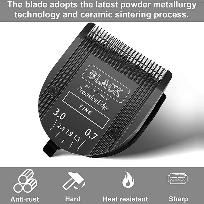 Adjustable Dog Grooming Clipper 5-in-1 Blade Compatible with WAHL Professional Animal Clipper Arco, Bravura, Chromado, Creativa, Figura, and Motion Pet, Dog, and Horse(Black)