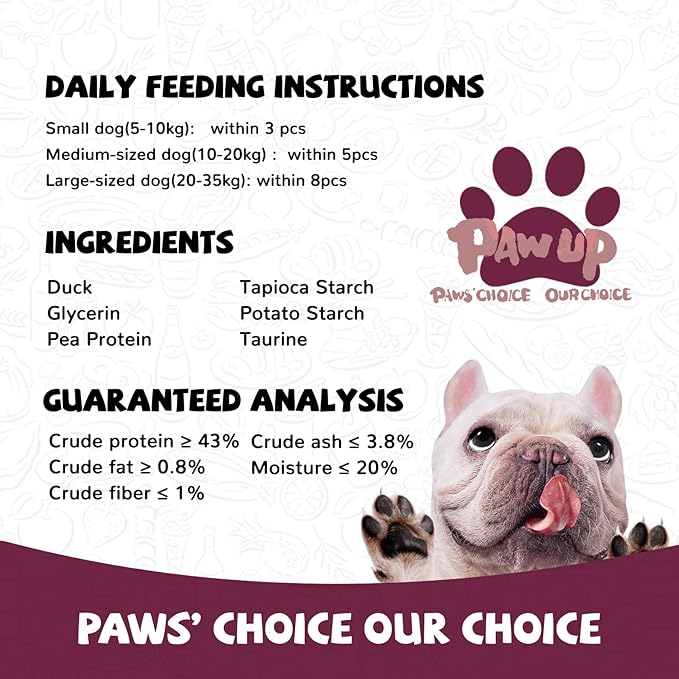 Duck Jerky Rings Dog Treats, Natural Dog Duck Jerky Treats w/Taurine, High Protein Snacks for Small Medium Large Dogs, 12.5 oz