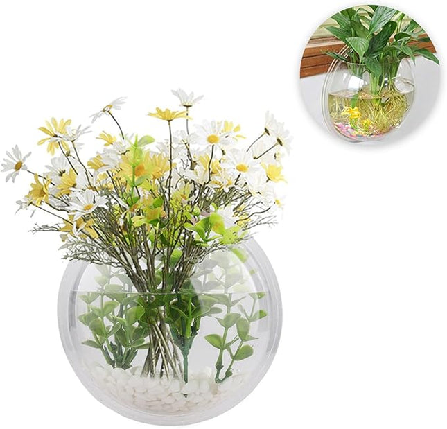 ACJRYO 2Pack Wall Hanging Fish Tank,Mounted Fish Bowl Betta Tank Fish Plant Tanks Hanging Fish Bowl Plant Vase Home Decoration Pot