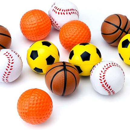 CHIWAVA 12 Pack 1.6 Inch Soft Rubber Foam Cat Toy Ball Sponge Sport Balls Kitten Interactive Toy Assorted Color