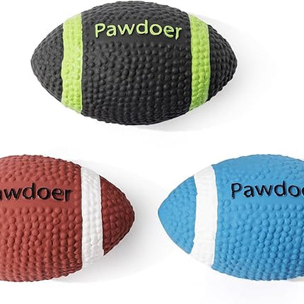 Squeaky Dog Ball, Soft Latex Rubber Squeaky Toy for Small Dogs Puppies, Cute Bounce Squeak Football for Fetch Play