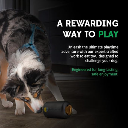 Goughnuts Work to Eat Dog Treat Toy – Virtually Indestructible Rubber Treat Dispensing Dog Toys for Aggressive Chewers, Mental Enrichment Feeder and Fillable Chew for Large Dogs, Freezable, USA Made