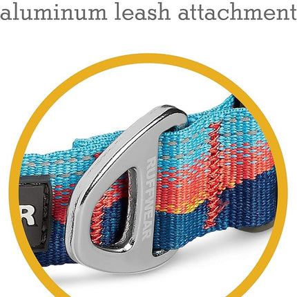 Ruffwear, Crag Dog Collar, Stylish Adventure Collar with Premium Reflective Design, Quick Release Buckle, Lightweight All-Day Comfort, Sunset, 20"-26"