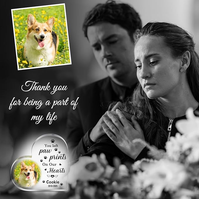 Dog Memorial Gifts for Loss of Dog, Custom Pet Memorial Plaque Gifts, Sympathy Gifts for Loss of Dog Cat, Pet Bereavement Remembrance Gifts Dogs Passing Away Gift, Custom Pets Memory Keepsake