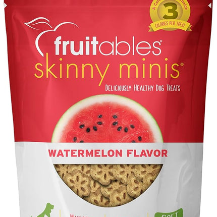 Fruitables Skinny Minis Dog Treats, Healthy Pumpkin Treat for Dogs, Low Calorie & Delicious, Puppy Training, No Wheat, Corn or Soy, Made in the USA, Watermelon Flavor, 5oz