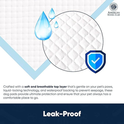 American Kennel Club Scented Puppy Pads –Large Size – 30x26 Ultra Absorbent 6-Layer Pee Pads with Odor Control & Quick-Dry Gel – Fresh Scent – 50 Count (Fresh Scented, 26x30)