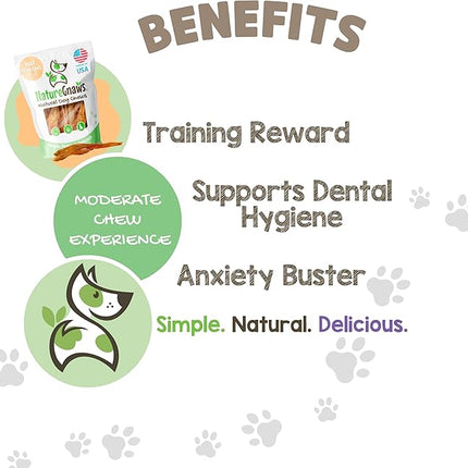 Nature Gnaws USA Beef Tendons for Dogs 1 Pound (8oz X2) - Mixed Thickness - Long Lasting for Aggressive Chewers - Premium Natural Beef Dog Chew Treats - Rawhide Free (Pack of 2)