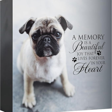 LifeSong Milestones Wooden Shadow Box Cremation Urn for Pet Ashes| Urns for Ashes of Deceased Pet Dog Cat| Sympathy Keepsake 10x10