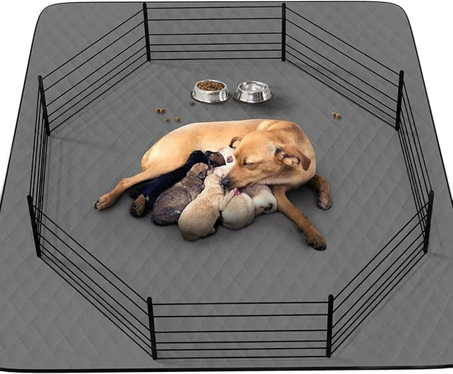 CoolShields Washable Puppy Dog Pee Pad, 72" X72" Extra Large, Waterproof Whelping Training Pet Mat for Playpen, Crate, Potty, Floor, Bed, Sofa and Trunk, Reusable Pee Pads for Dogs, Cats, Bunny