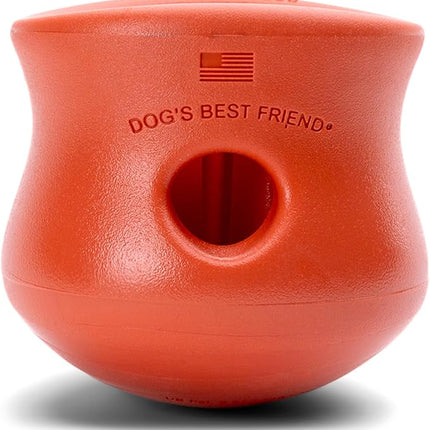 WEST PAW Toppl Durable Dog Treat Puzzle Toy for Large Dogs- Engaging Interactive Chew Toy for Mental Stimulation, Slow Feeding- One and Quarter Cup Capacity - Cardinal Red, XL