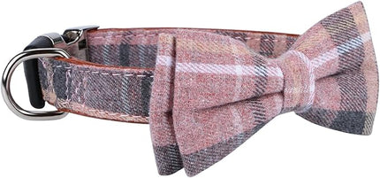 Faleela Cute Soft Girl Dog Collar with Bow, Bowtie Dog Collar for Boy,Detachable Adjustable Collar for Small Medium Large Pet