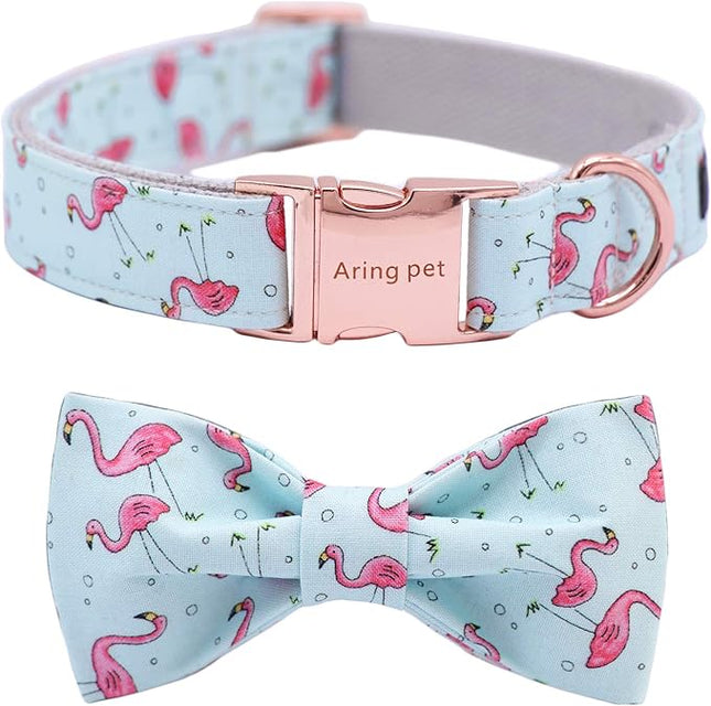 ARING PET Bowtie Dog Collar Adjustable Collars with Bow Tie for Dogs Small Medium Large