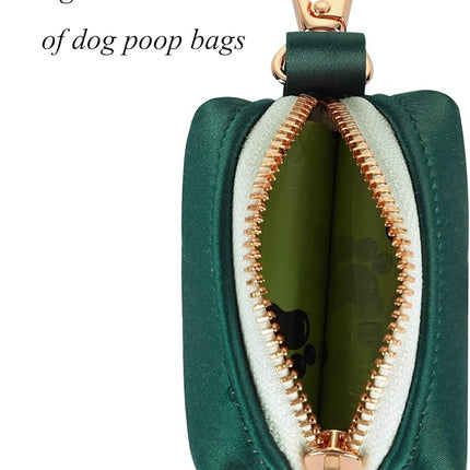 Lionet Paws Cute Dog Poop Bag Holder with Dog Poop Bag for Leash, Silk Dog Bag Dispenser, Matching Dog Collar
