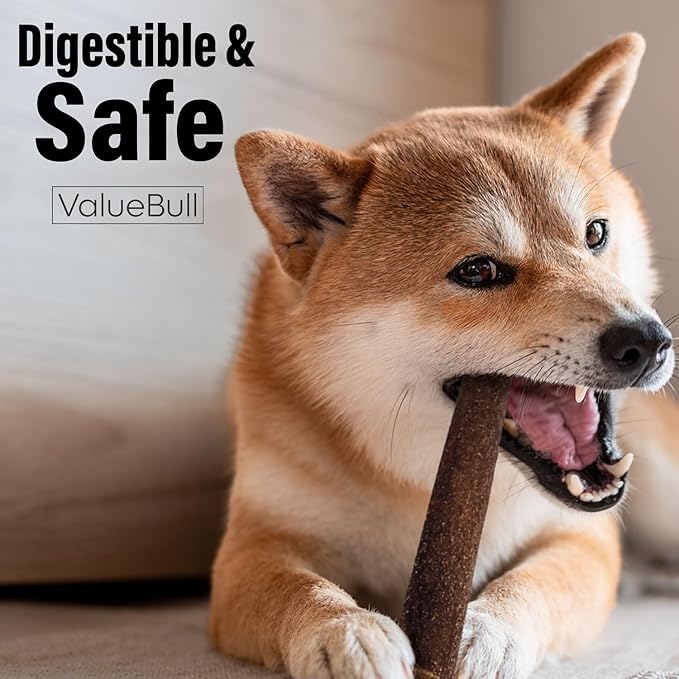 ValueBull Collagen Sticks for Dogs, 6 Inch Medium Chews, Natural Long-Lasting Dog Treats, 100 Count Bulk Pack - Supports Joints, Skin & Coat with Chondroitin & Glucosamine