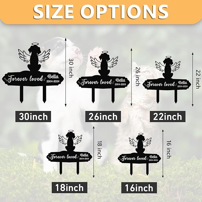 Personalized Pet Graves Marker Dog, Custom Pet Headstone, Waterproof Memorial Plaques for Outdoor, Pet Cemetery Markers Yard Decor, Memorial Garden Stakes, Dog Memorial Gifts for Loss of Dog Color10