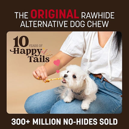 Earth Animal No Hide Stix - Long Lasting Rawhide Free Small Dog Chews Sticks, Holiday Feast - 20 Count Value Pack