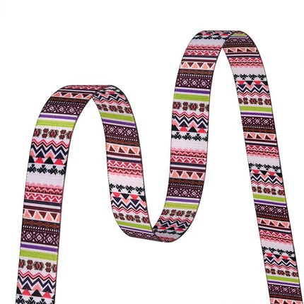 Dog Collar with Bohemia Floral Tribal Geometric Patterns - Soft Ethnic Style Collar Adjustable for Small Medium Large Dogs(Pink Bohemia,M)