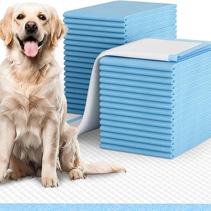 IMMCUTE Dog Pee Pads Extra Large 28"x34", X-Large Training Puppy Pee Pads Super Absorbent & Leak-Proof, XL Disposable Pet Piddle Pad and Potty Pads for Dogs, Puppies, Doggie (60 Count)