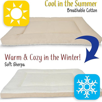 Pet Dreams Dog Crate Pad - Washable Kennel Mat, Crate Pads for Dog Cages, Non-Toxic, Flat Indoor Cat Bed, Fits iCrate 18, 24, 30, 36, 42, 48 Inches (Denim, Small, 24")