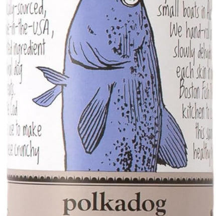 Polkadog Cod Skins for Dogs (4.7oz Regular) - Single Ingredient, Wild-Caught Fish Skin Dog Treats for All Breeds – High in Lean Protein & Omega-3. Hypoallergenic, Grain Free. Handcrafted & Made in USA