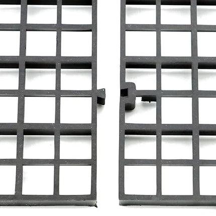 Aquarium Fish Tank Bottom Isolation 4 Pcs, Plastic Egg Crate Grid Divider Tray Egg (L 4pcs Black)