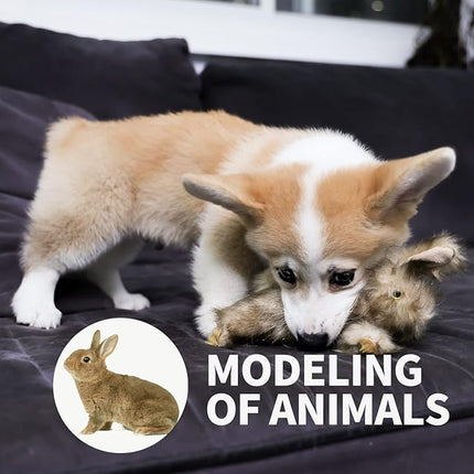 ALL FOR PAWS Squeaky Dog Toys, Dog Stuffed Animal Toys, Plush Toy for Small Medium Large Dogs, Puppy Chew Toy with Squeaker, Brown Rabbit-S