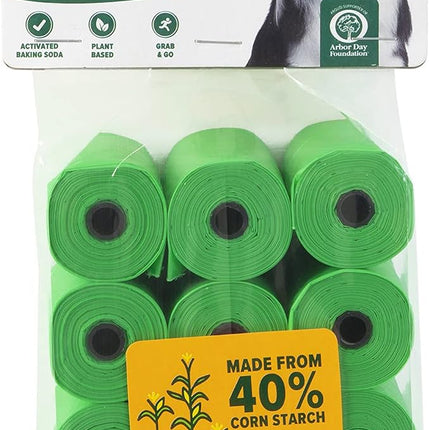 Arm & Hammer Durable Disposable Dog And Cat Waste Bags With Activated Baking Soda, 180 Dog Poop Bags, Plant-Based 9 x 14 Inches