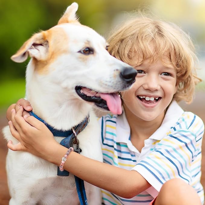 Pet Memorial Gifts for Dogs, Dog Memorial Gifts for Loss of Dog, Dog Loss Sympathy Gift, Pet Memorial Bracelet for Men Women Who Loss of Dog Cat, Dog Passing Away Remembrance Gift