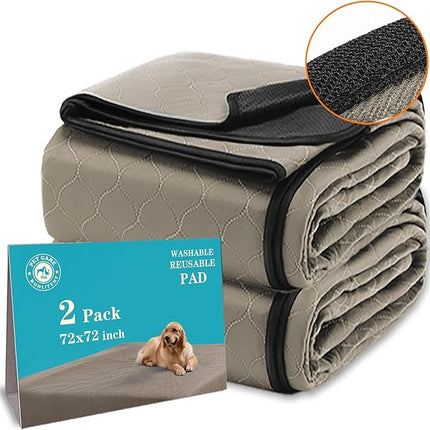 Washable Pee Pads for Dogs 72" x 72", 2 Pack, Reusable Puppy Pads, Dog Training Pads with Quick Dry, Large Anti-Slip Whelping Pad for Pet, Playpen, Incontinence, Housebreaking