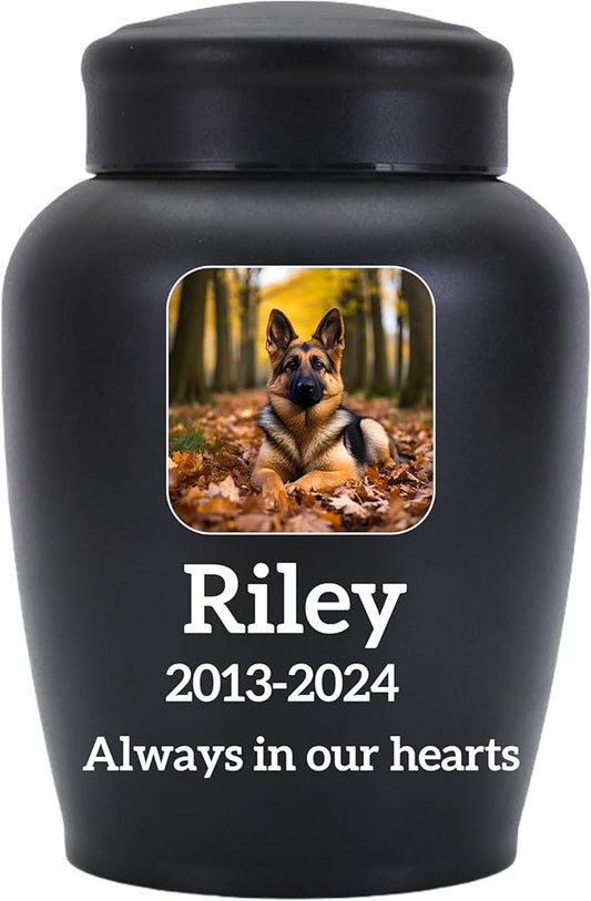 Dog Urn Personalized,Custom Pet Urns for Cats,Cat urn,Urns for Dog and Cat Ashes,Pet Memorial Gifts Square