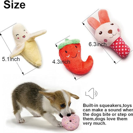 9 Pack Small Dogs Puppy Squeaky Dog Toys,Cute Variety Colors Designs to Bite Anytime, for Small Dogs