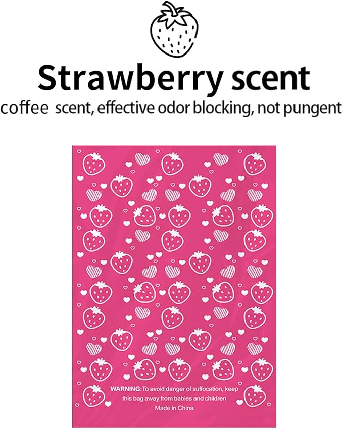 Biodegradable Dog Poop Bags Rolls with Pull-Ring Dispenser - 5 Fresh Scents, Large 9x13 Inch Plant-Based Bags, Leakproof & Easy Tear ((Strawberry Scent,Pink,240 Count, 16 Rolls)