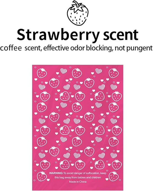 Biodegradable Dog Poop Bags Rolls with Pull-Ring Dispenser - 5 Fresh Scents, Large 9x13 Inch Plant-Based Bags, Leakproof & Easy Tear ((Strawberry Scent,Pink,240 Count, 16 Rolls)