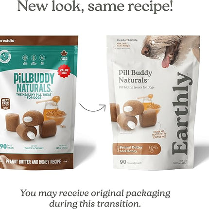 Earthly Pill Buddy Naturals - Honey Recipe Pill Hiding Treats for Dogs - Make A Perfect Pill Concealing Pocket Or Pouch for Any Size Medication - 90 Servings