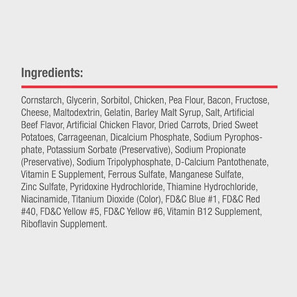 DreamBone Mini Chews, Made with Real Bacon and Cheese Flavor, Rawhide Free Dog Chews, 24 Count