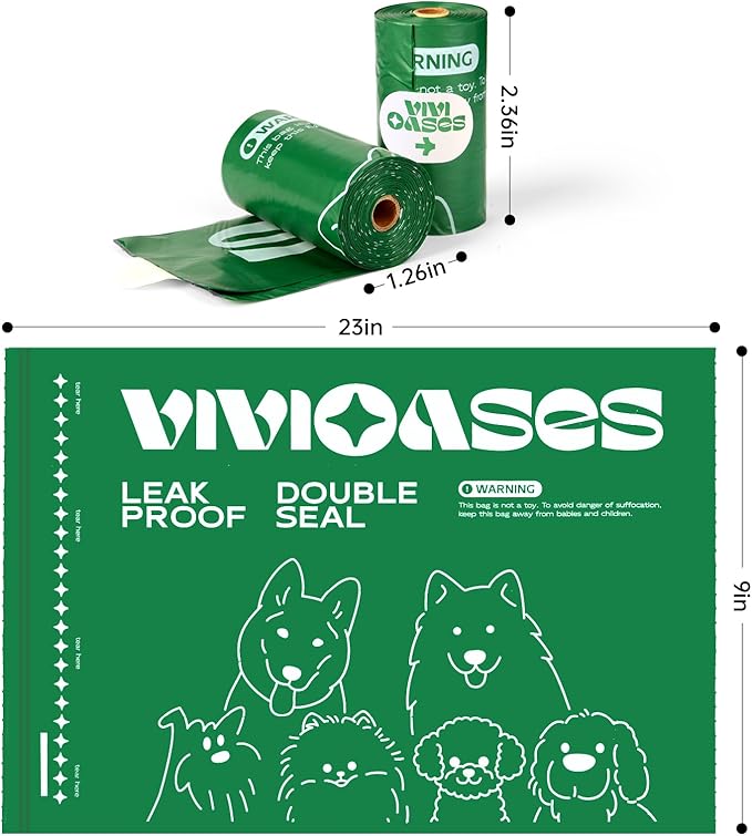 Heavy Duty Dog Poop Bags Rolls, Extra Thick and Guaranteed Leak Proof, 9" x 13" Poop Bags for Dogs, Lavender Scented, 240 Count