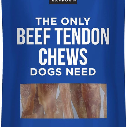 Natural Rapport Beef Tendon Dog Treats - The Only Beef Tendon Chews Dogs Need- All Natural Dog Treats for Small and Large Dogs (5 Chews)