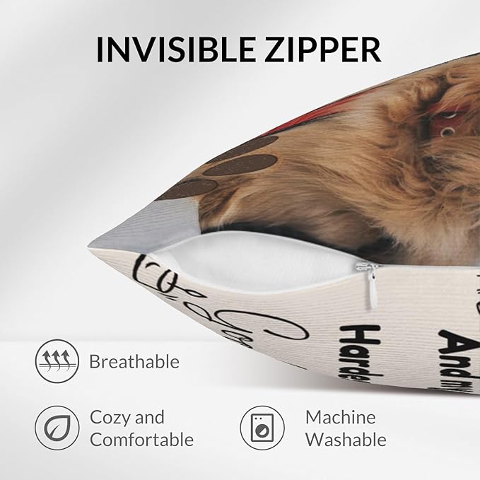 Custom Pet Memorial Throw Pillow with Photo, Personalized Sympathy Gifts for Dog Cat Loss, Pet Memorial Gifts for Pet Loss, Birthday, Christmas, (16x16 Inch)